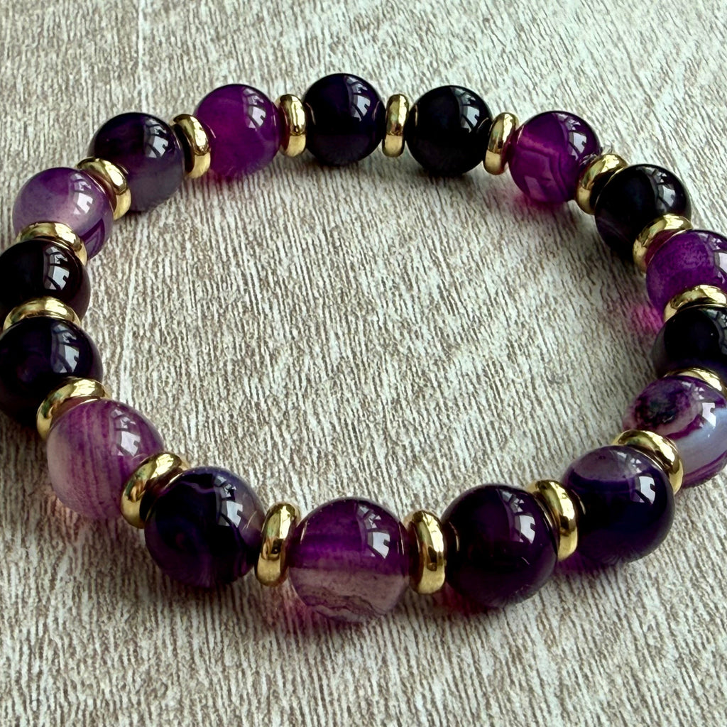 Beaded Bracelet-Amethyst