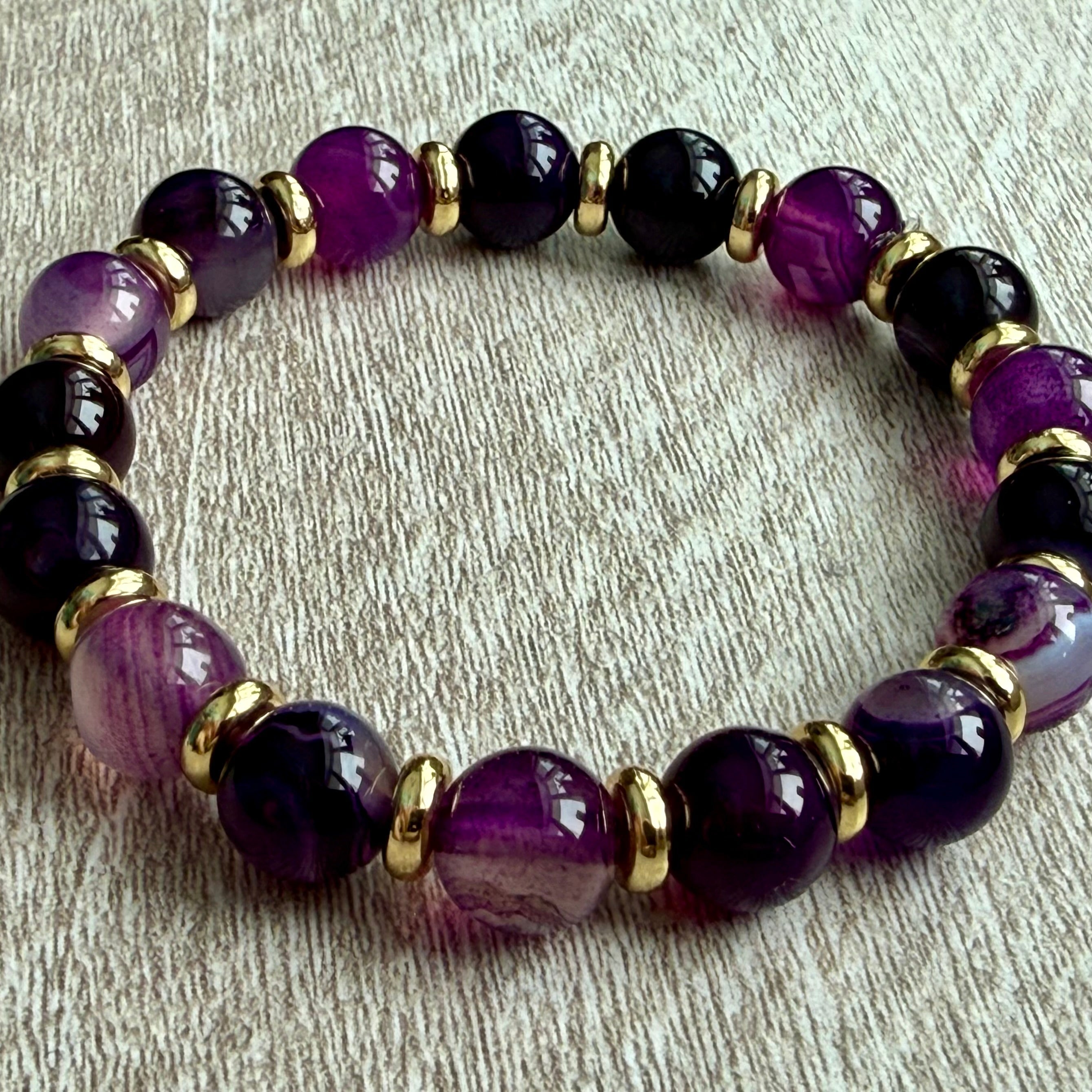 Beaded Bracelet-Amethyst