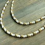 Gold and Pear Beaded Necklace