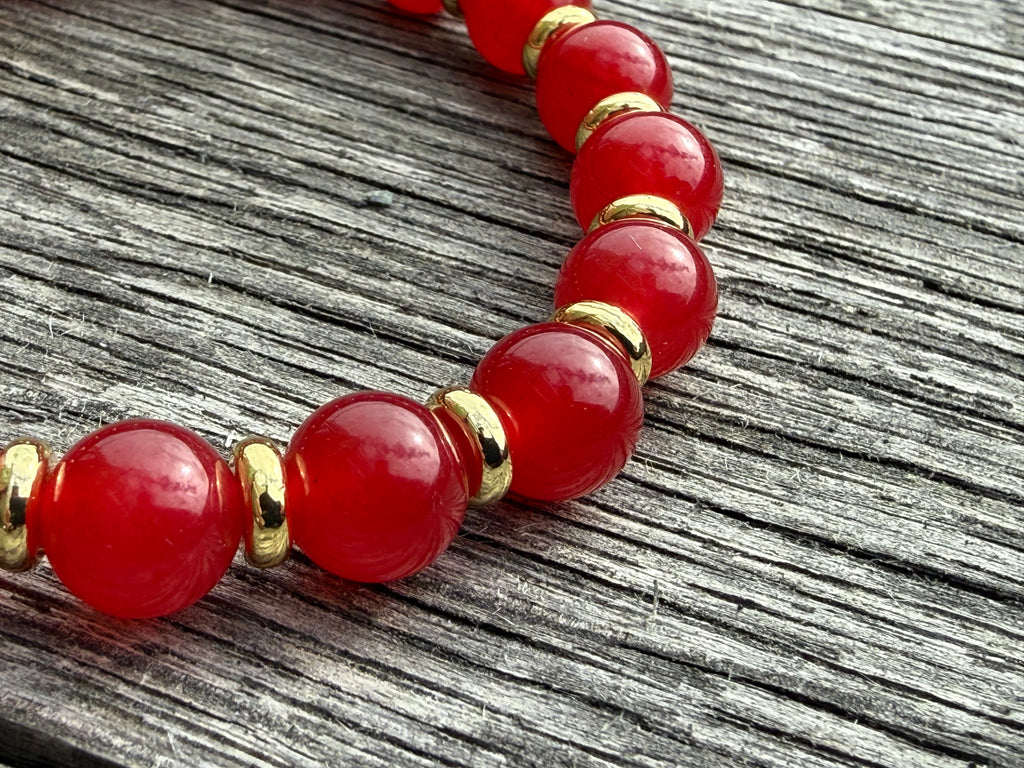 Beaded Bracelet- Dyed Jade