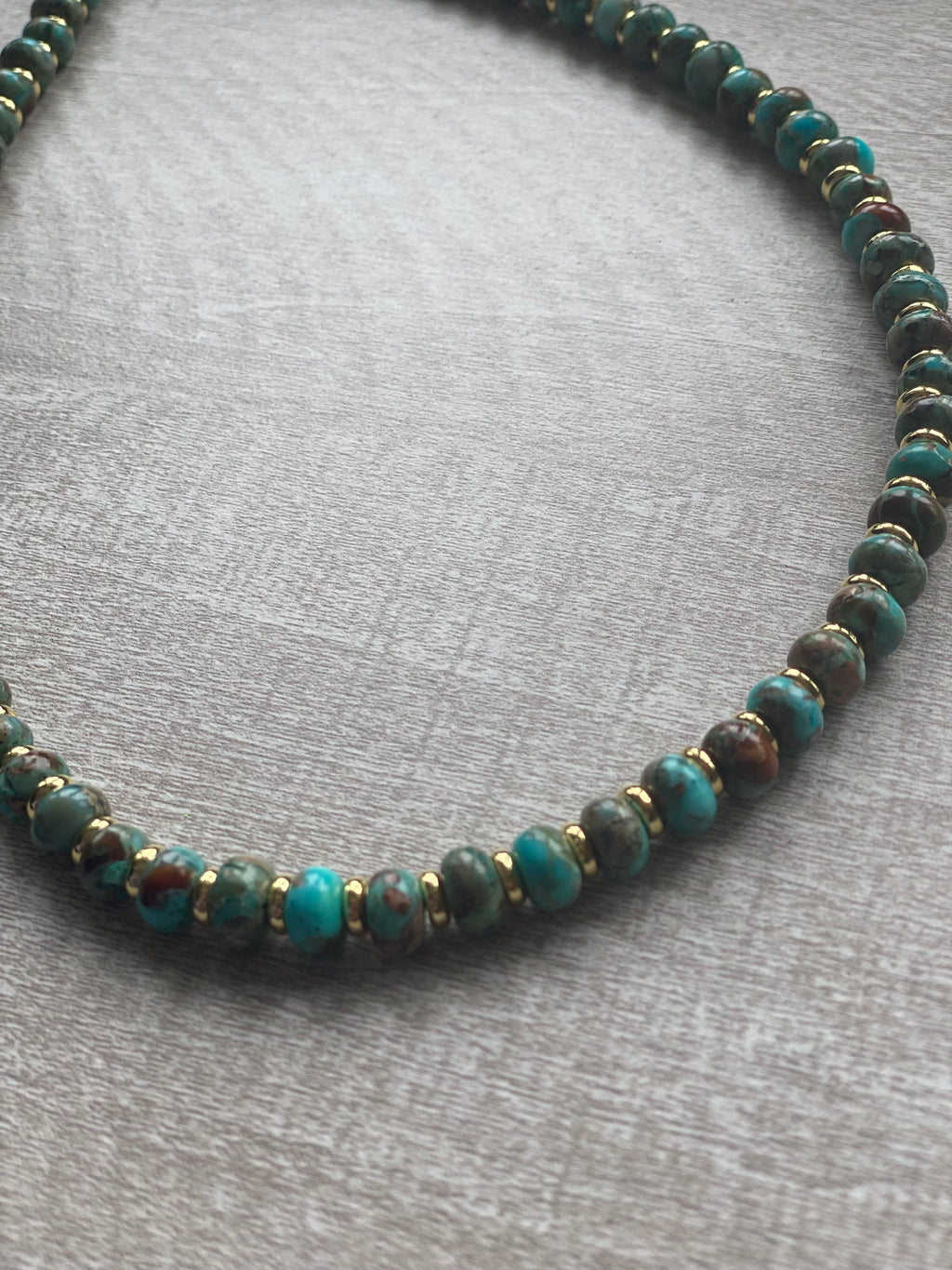 20” Beaded Necklace-Serpentine Jasper