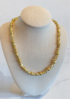 18” 14K Gold Plated Twist Bead Necklace