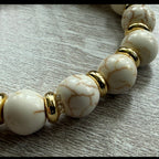 Beaded Bracelet-Marbled Stone