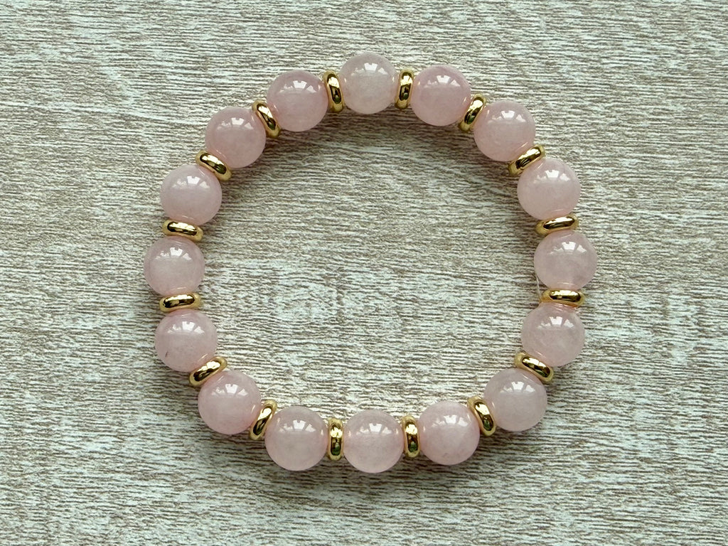 Beaded Bracelet-Rose Quartz