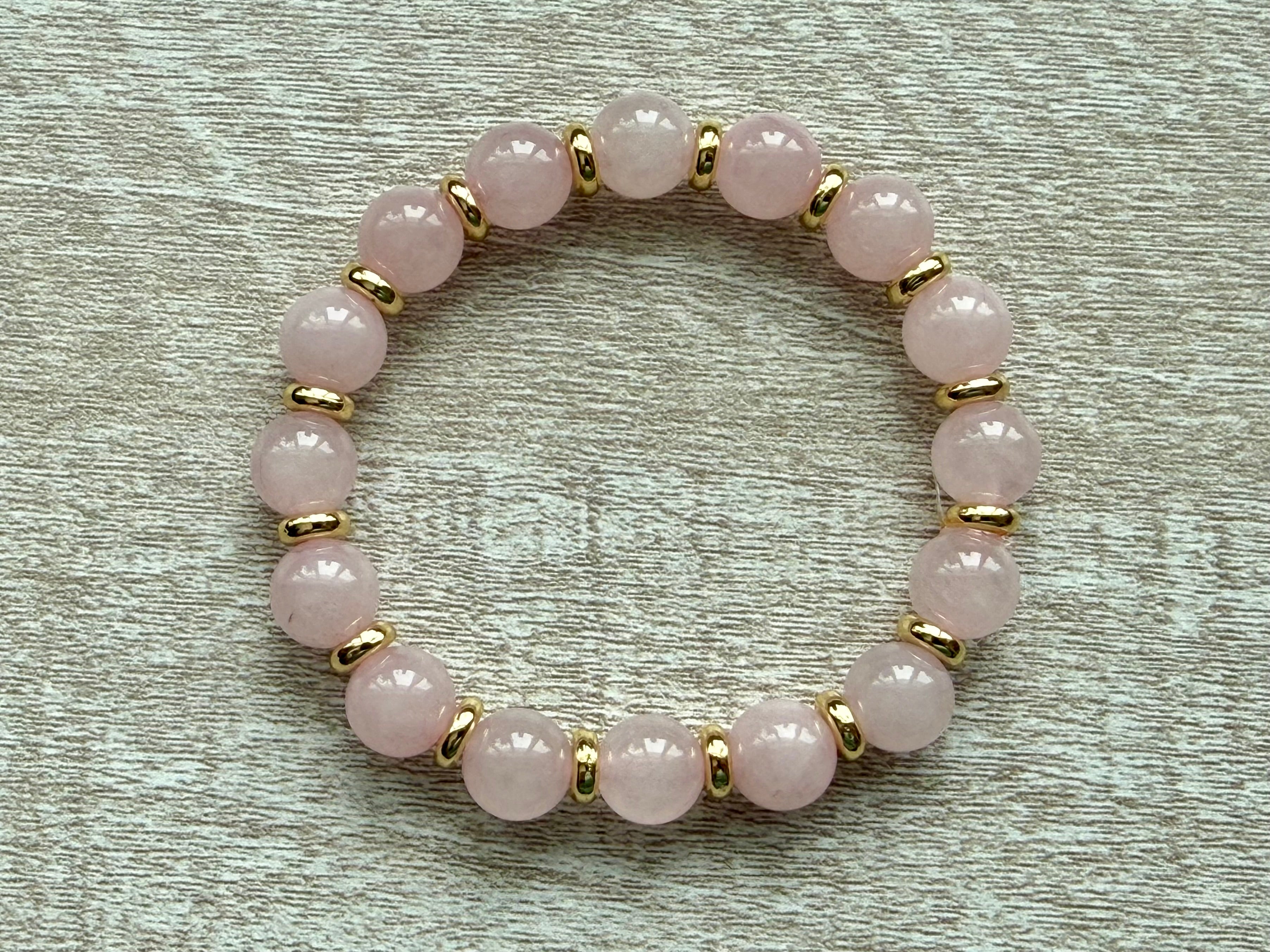 Beaded Bracelet-Rose Quartz
