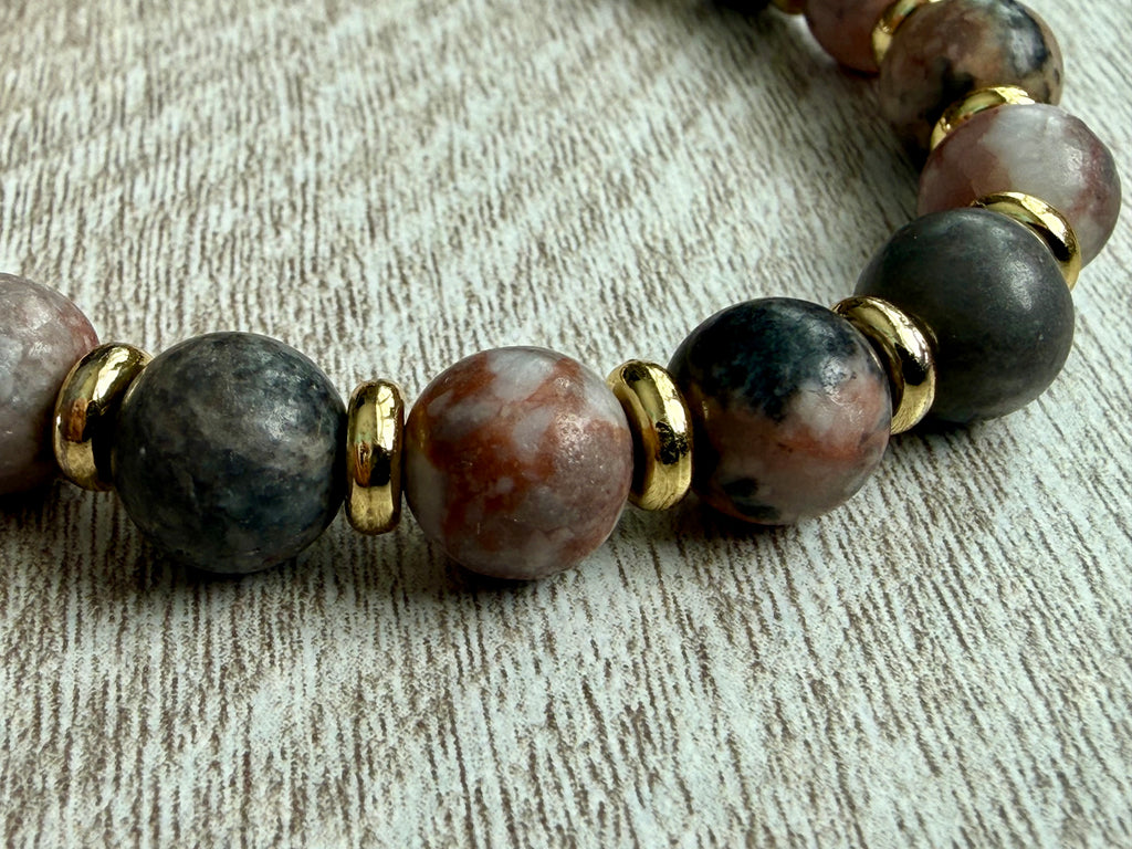 Beaded Bracelet- Pink Jasper