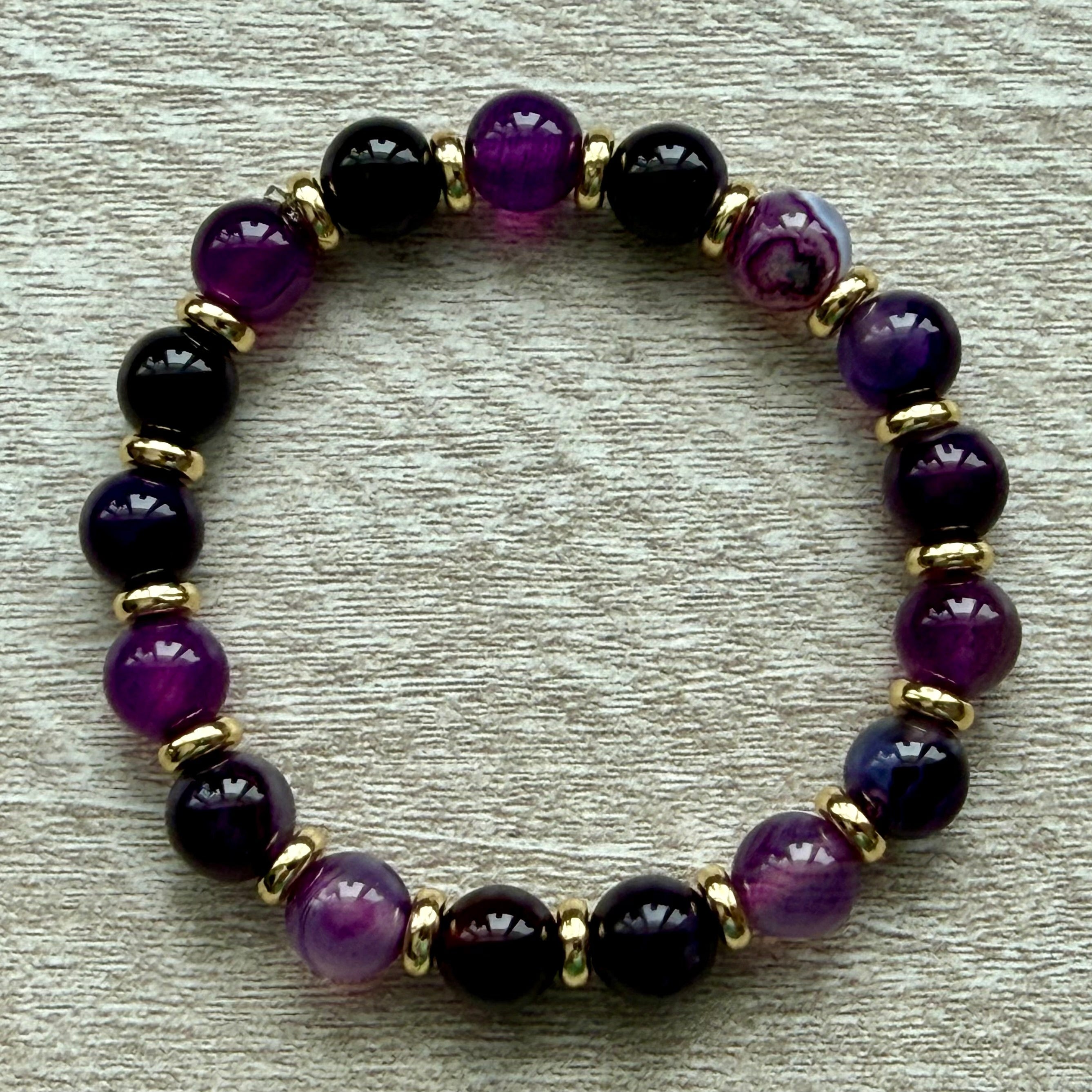 Beaded Bracelet-Amethyst