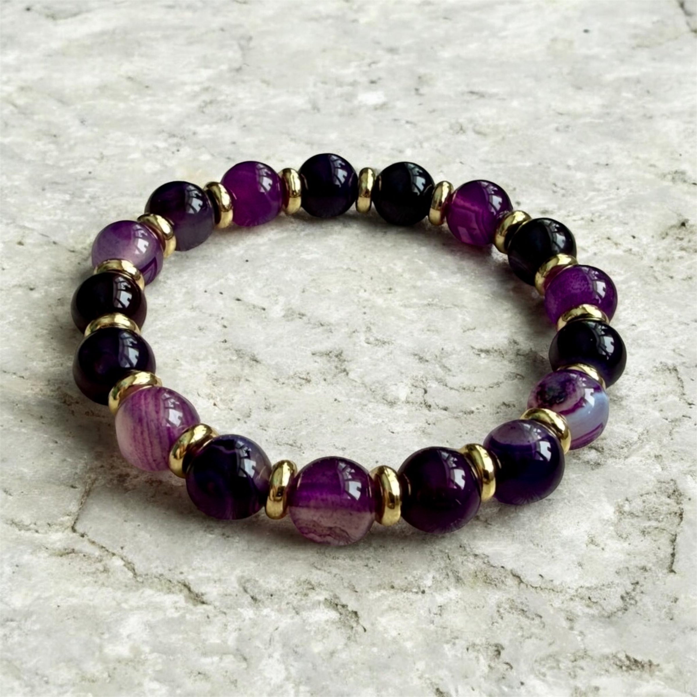Beaded Bracelet-Amethyst
