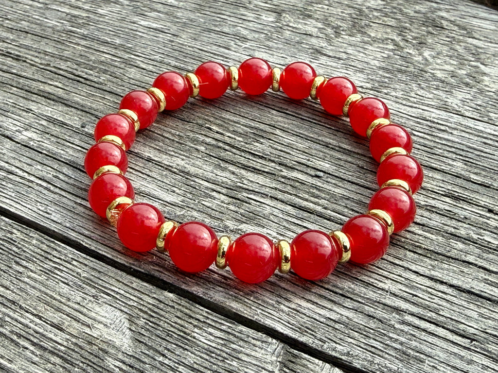 Beaded Bracelet- Dyed Jade
