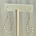 Gold and Pearl Beaded Earrings