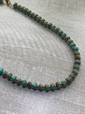 20” Beaded Necklace-Serpentine Jasper