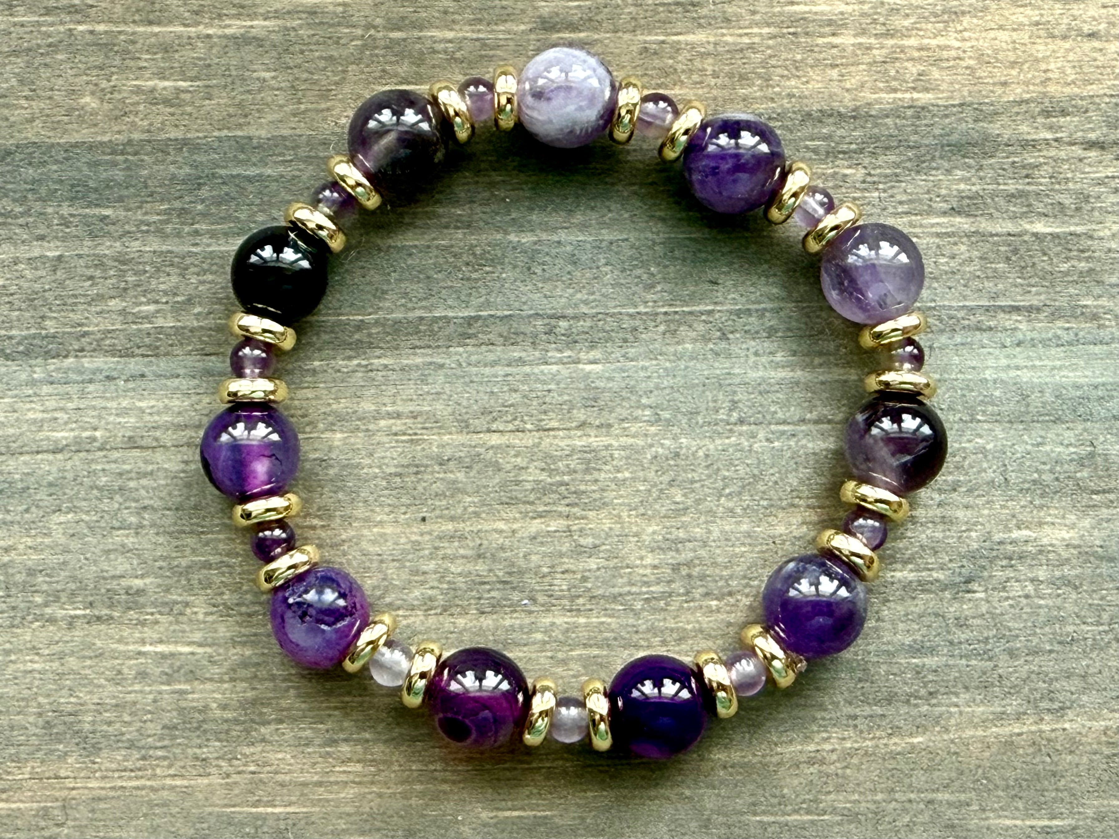 Beaded Bracelet-Amethyst