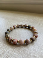 Beaded Bracelet- Pink Jasper