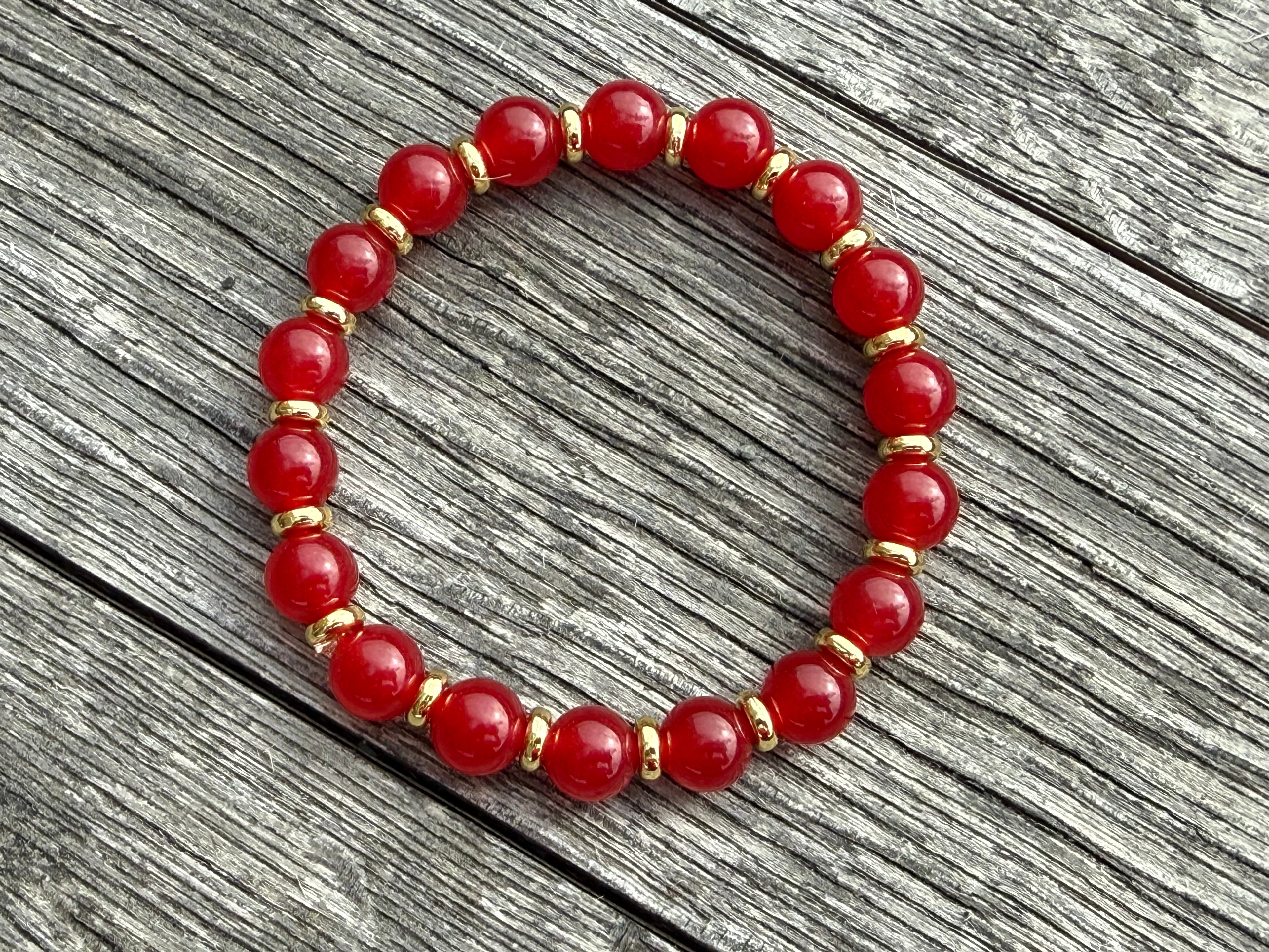 Beaded Bracelet- Dyed Jade
