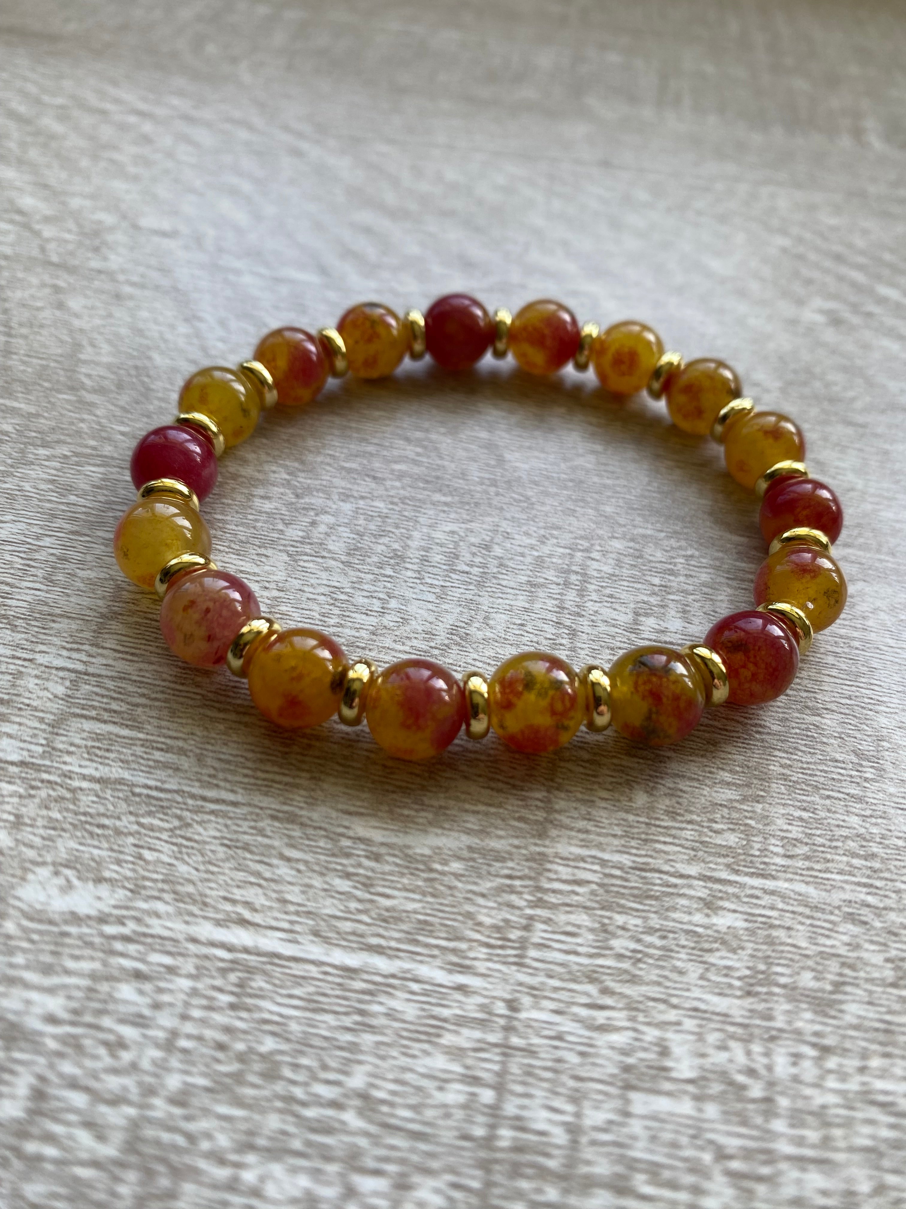 Beaded Bracelet- Dyed Quartz