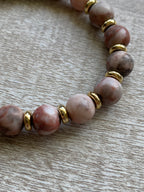 Beaded Bracelet- Pink Jasper