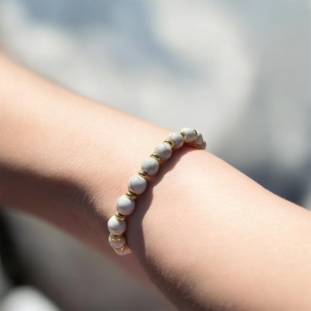 Beaded Bracelet-Marbled Stone