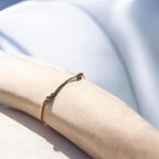 Single Gold Beaded Noodle Bracelet