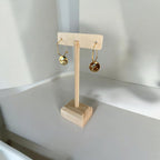 Gold Hexagon Disc Earrings